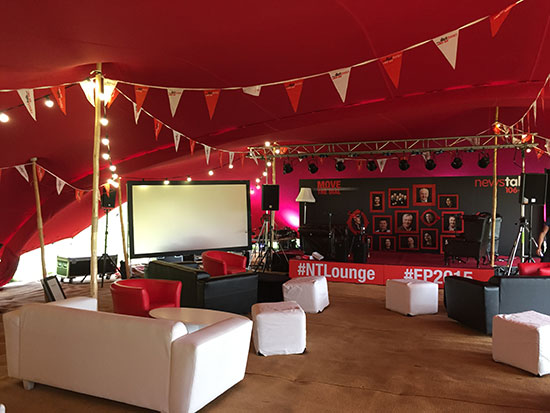 Tentickle Tents Covering the  Electric Picnic Stage