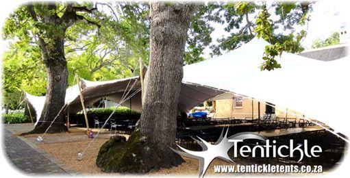 Stretch tent in a Forest-style event